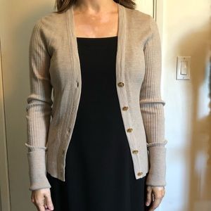 Tory Burch merino wool v-neck cardigan